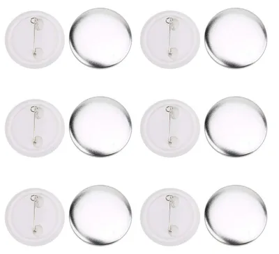 Productafbeelding van Set voor het maken van insignes - 100 sets voor speldjes - Benodigdheden voor knutselprojecten - Diameter 37 mm