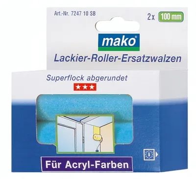 Produktbild von Ersatzwalzen für Acrylroller Superflock - 10 Stück im Polybeutel