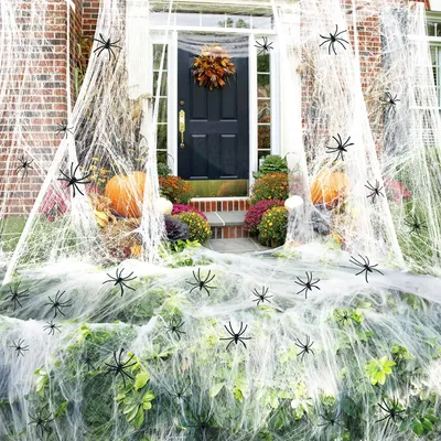 Obrázek produktu pro Solidchoice – Sada na výrobu pavučiny na Halloween s umělými pavouky