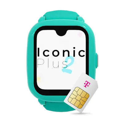 Produktbild von Iconic Plus 2 Kinder Smartwatch in Mint - Exklusiv mit der Telekom Karte