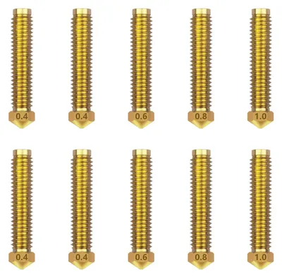 Messingdüsen-Set 10-tlg. 0,4–1,0 mm für 3D-Drucker