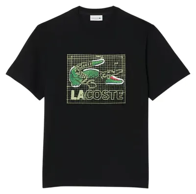 Produktbild von Lacoste - "Grid" T-Shirt für Herren, Baumwolle GT19789 (XL) (Schwarz)