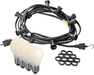 Produktbild von Illu/Partylichterkette 50m - Außenlichterkette schwarz -  Germany- 50 opale LED Tropfenlampen