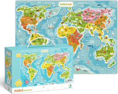 Immagine prodotto di Puzzle - Continenti del mondo (100 pezzi)