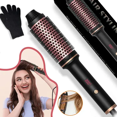 Produktbild von Thermal Brush 38mm, Wärmebürste mit 120–210°C, Lockenbürste Haarstyler Rundbürste, Verwendet als Kamm, Glätteisen, Lockenstab