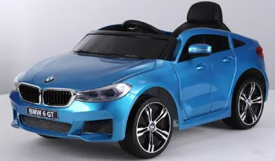 Obrázek produktu pro Dětské vozidlo - Elektrické auto "BMW 6GT" - licencované - 12V, 2 motory+ 2,4Ghz+ kožené sedadlo+EVA+ lakované modře