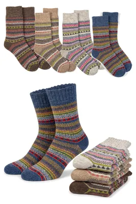 Produktbild von Black Snake 4 Paar Thermosocken ohne Gummi mit Alpakawolle Damen Herren - 43/46, KI-generiertes Bild