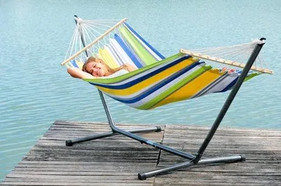 Immagine prodotto di Robusto supporto in acciaio per amache, 270-320 cm, 120 kg, resistente
