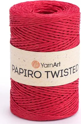 Zdjęcie produktu dla Włóczka Yarnart Papiro Twisted 1310 / rafia papierowa / czerwień
