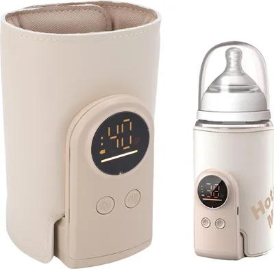 Immagine prodotto di Scaldabiberon a batteria, portatile, display a LED, copertura rapida per il latte materno