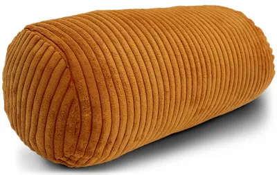 Produktbild von Amilian Nackenrolle 40x15 cm mit Bezug, Kissenrolle in Cord-Optik - Senfglanz