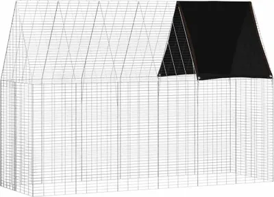 Obrázok produktu pre vidaXL Klietka pre králiky strieborná 300 x 100 x 210 cm Pozinkovaná oceľ