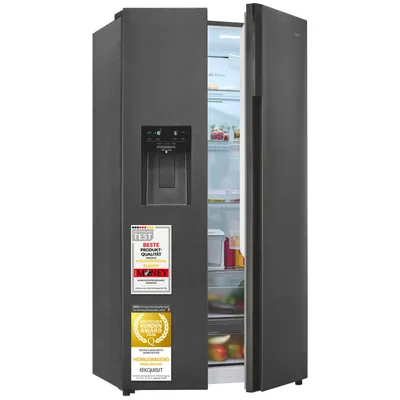 Produktbild von Exquisit Side by Side 528 l No Frost | Energieklasse C | leise 37 dB | Wasserspender | freistehend | SBS5530-CT-010Cinoxlook-az