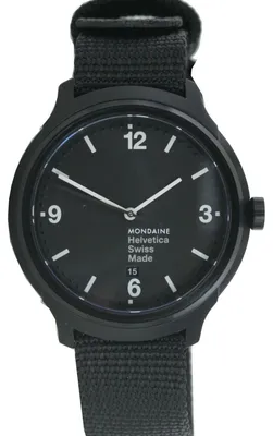 Produktbild von Mondaine Herren Uhr Helvetica No1 Bold Armbanduhr MH1.B1221.NB Textil