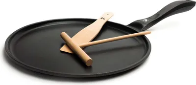 Produktbild von KLAMER Crepe Pfanne Induktion 28cm, Pancake Pfanne mit Aluguss, Pfannkuchenpfanne, Palatschinken Pfanne Antihaftbeschichtung