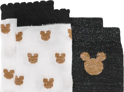 Produktbild von Mickey Mouse Damen Strümpfe Socken 2er Pack, Größe:39-41
