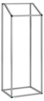 Produktbild von Robuster Müllsackhalter aus Vierkantrohren | für 1000 Liter, HxBxT 183,5x63x54cm | Stahl | Silber