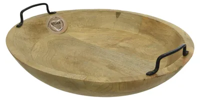 Produktbild von Decoris Tablett - Mangoholz - rund - 39 x 39 x 10 cm