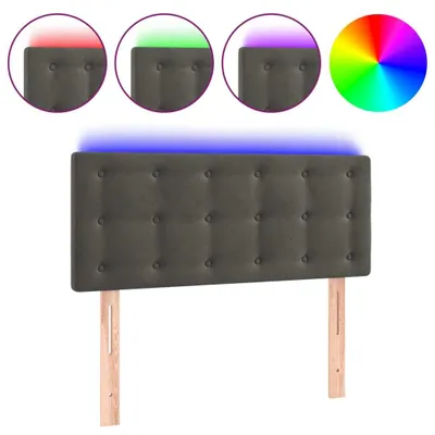 Obrázek produktu pro vidaXL LED čelo postele Dark Grey 90x5x78/88 cm Velvet