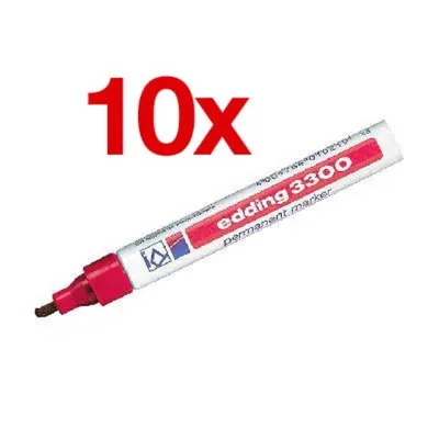 Zdjęcie produktu dla edding 3300 Marker permanentny czerwony 1.0 - 5.0 mm, 10 szt.