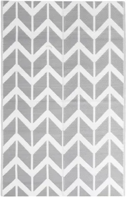 Produktbild von Famanu Außenmatte 190x290 cm - Stilvolles Polypropylen in Grau für den Außenbereich