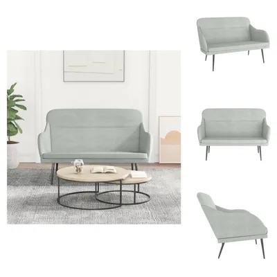 Obrázok produktu pre vidaXL Lavica svetlosivá 110x76x80 cm zamat - Lavice