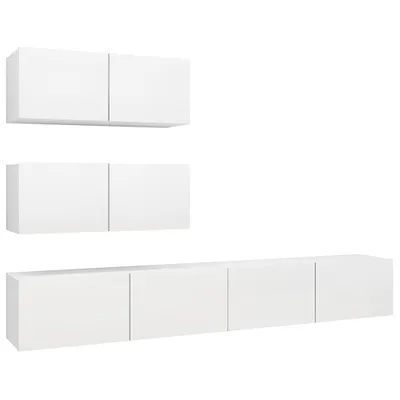 Obrázek produktu pro vidaXL 4dílná sada TV skříněk Bílý dřevěný materiál