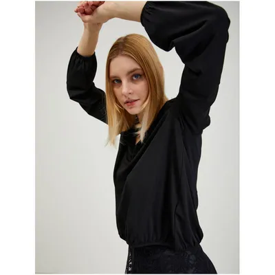 Produktbild von Orsay Schwarze Damenbluse mit Spitze DP-3546994__S