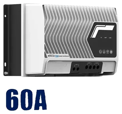 Zdjęcie produktu dla Kontroler ładowania paneli słonecznych, technologia MPPT, łączność Bluetooth, 60A