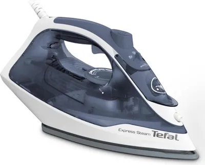 Produktbild von Tefal FV2837 Express Steam Dampfbügeleisen, weiß/blau