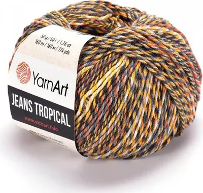 Produktbild von Yarn Art Jeans Tropical 610 Multi Strickgarn