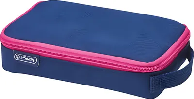Produktbild von Herlitz 2 Go, Weiches Federmäppchen, Polyester, Navy, Pink, Einfarbig, Reißverschluss, Kind