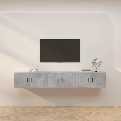 Obrázek produktu pro vidaXL TV nástěnné skříňky 3 ks. Betonově šedá 80x34,5x40 cm