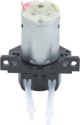 Produktbild von Multifunktionale Mini-Winkelpumpe für den Garten, 12 V DC, peristaltische Flüssigkeitspumpe, Dosierpumpe, Schlauchpumpe (Schwarz)