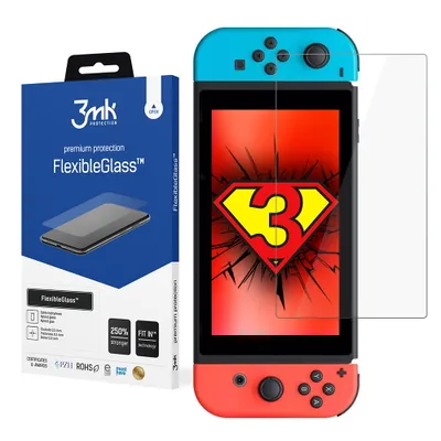 Produktbild von 3mk Display Hybridglas FlexibleGlass für Nintendo Switch 0,3mm 7H