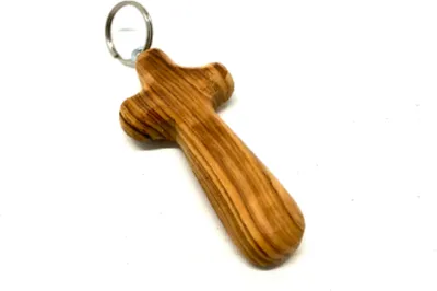 Produktbild von Schlüsselanhänger als Kreuz aus Olivenholz