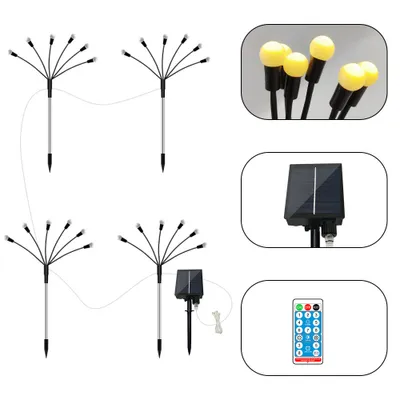 Obrázek produktu pro INF Solární světlušky 10 LED diod, balení po 4 kusech Teplá bílá