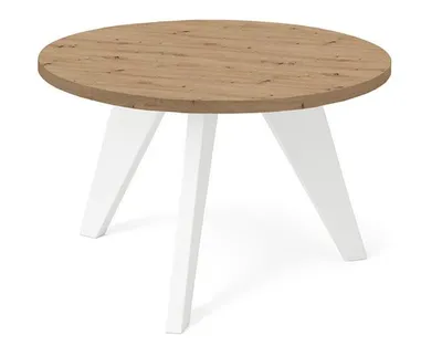 Obrázek produktu pro DEKORI_INTERIORS, konferenční stolek LORA, 60 cm – minimalistický, lehký a nadčasový pro moderní interiéry (dub Artisan/bílá)