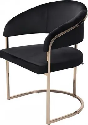 Obrázek produktu pro Moderní čalouněná židle design černé křeslo židle područky jídelna