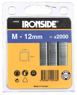 Image de Agrafes 12mm type M Contenu : 2000 pièces