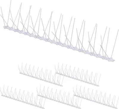 Produktbild von Drehschwingen-Set für Tauben - 105 x 505 x 14 cm - Balkon- & Dachdrehbalken - Kunststoff & Metall - Schutz vor Tauben & Sperlingsdrehbalken