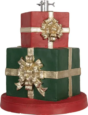 Produktbild von Clayre & Eef Weihnachtsbaumständer Geschenk Ø 44x54 cm Grün Rot Keramikmaterial