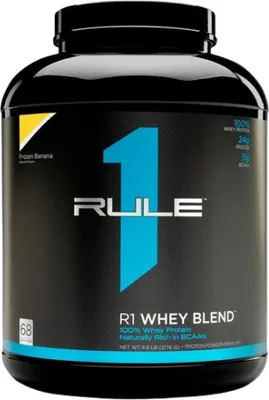 Image de Rule1 R1 Whey Protein (5 lb) Banana Crème - Protéines - Mélange de protéines de lactosérum