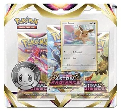 Image de Pokémon Astral Radiance : Lot de 3 figurines Évoli en blister