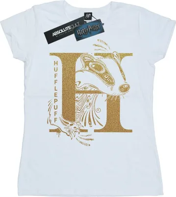 Produktbild von Harry Potter - "Hufflepuff" T-Shirt für Damen BI23542 (XL) (Weiß)