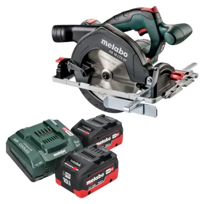 Image de Metabo KS 18 LTX 57 Scie circulaire portative sans fil 18 V 165 mm + 2x batterie LiHD 10,0 Ah + chargeur