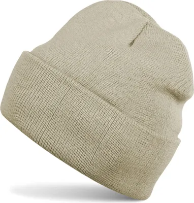 Produktbild von styleBREAKER Uni Beanie Mütze einfarbig | Klassische Feinstrick Winter Strickmütze mit breitem Umschlag | Elastische Beanie in vielen Farben für Damen und Herren