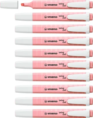 Produktbild von Textmarker - STABILO swing cool Pastel Edition - 10er Pack - rosiges Rouge