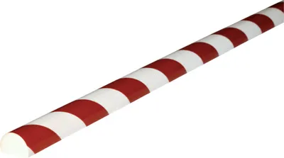 Produktbild von Warn- und Schutzprofil Typ C, rot/weiß, 40x30 mm, Länge 1 m