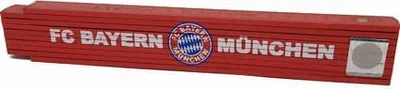 Produktbild von Zollstock FC Bayern München 2m Logo Metermaß 2 Meter Rekordmeister Werkzeug FCB